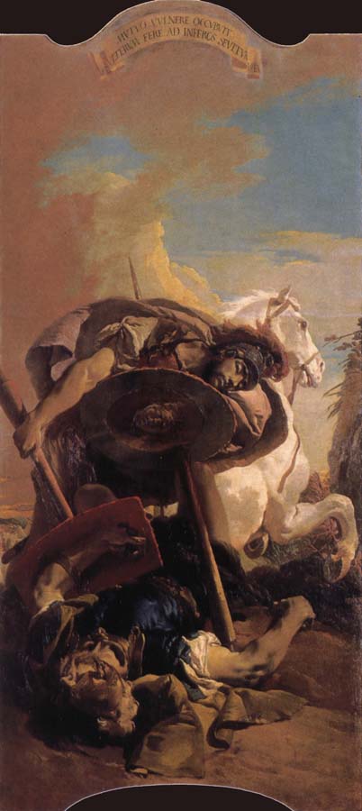 Giovanni Battista Tiepolo The death of t he consul Brutus in single combat with aruns